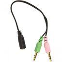 Ver imagem 3 de Cabo Adaptador P2 (fêmea) para Fone e Microfone (macho) Cabo P2