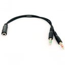 Ver imagem 2 de Cabo Adaptador P2 (fêmea) para Fone e Microfone (macho) Cabo P2