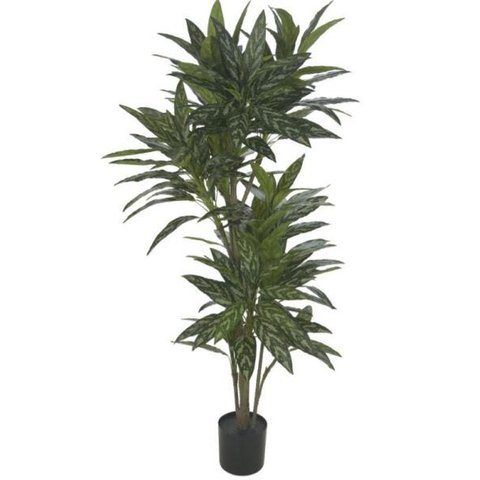 Planta Artificial A.Dracena Real Toque C/Pote x238 (Verde Creme) 1,9M
