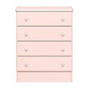Ver imagem 1 de Comoda Infantil 4 Gavetas Doce Sonho Rosa Acetinado - Qmovi