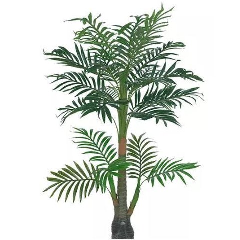 Planta Árvore Artificial Palmeira 2 Galhos Real Toque Verde 1,5m