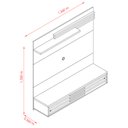 Ver imagem 4 de Bancada Suspensa Frizz Sublime Tvs até 55” Naturale Off White 281130 Madetec