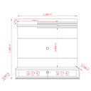 Ver imagem 5 de Bancada Suspensa Frizz Sublime Tvs até 55” Naturale Off White 281130 Madetec