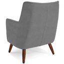 Ver imagem 6 de Poltrona Decorativa Fixa Pés de Madeira Isabella D02 Veludo Cinza B-317 - Lyam Decor