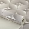 Papel de Parede Importado Lavável Textura Estofado Cinza 3d - 3