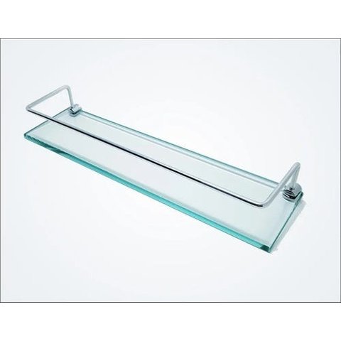 Prateleira Porta Shampoo Com Saboneteira De Vidro Incolor