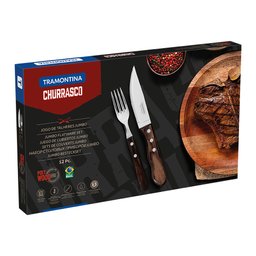 Jogo de Talheres 12 Peças Tramontina Churrasco 21199996 Castanho - 5
