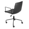 Cadeira Escritório Giratória Baixa Lima Or Design em Pu Preto Base Aço Preto Rodízio Nylon - 3