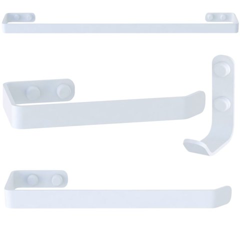 Kit de Acessórios para Banheiro Branco 4 Peças Fs.plus