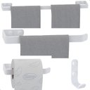 Ver imagem 2 de Kit de Acessórios para Banheiro Branco 4 Peças Fs.plus