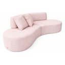 Ver imagem 3 de Sofá Orgânico Vitória Luxo para Sala e Recepção 3 Lugares: Rose