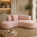 Ver imagem 1 de Sofá Orgânico Vitória Luxo para Sala e Recepção 3 Lugares: Rose