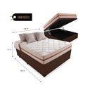 Ver imagem 2 de Cama Box Baú Casal Tecido Sintético Marrom com Colchão Pillow Angel - Bello Box - Molas Ensacadas 62