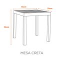 Ver imagem 2 de Mesa 72cm x 72cm em Polipropileno Creta Preto