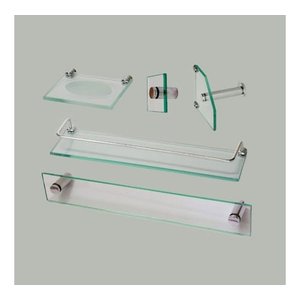 Kit De Acessórios Banheiro Com Vidro Incolor 5 Peças