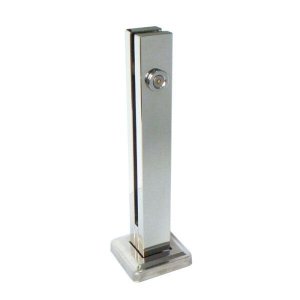 Coluna Torre em Inox 30 Cm Guarda Corpo Canopla Quadrada