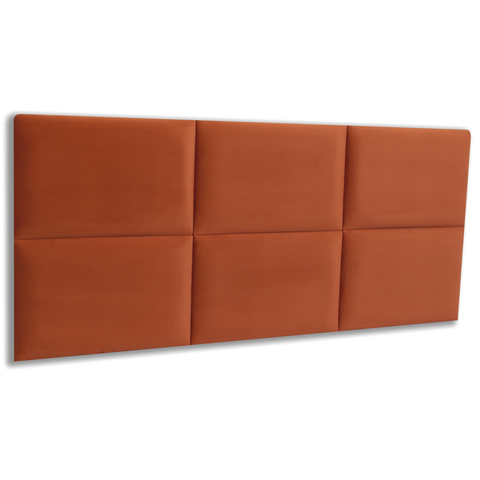 Cabeceira Casal Veludo 141x60 Cama Box Modulada Retangular Terracota