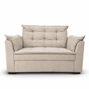 Ver imagem 3 de Sofá 2 Lugares 140 Cm Namoradeira Sala Confortável Requinte Recepção Linho:linho Bege