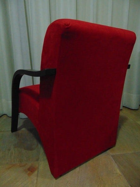 Poltrona Decorativa Vênus Cadeira Recepção Quarto Vermelha - 4