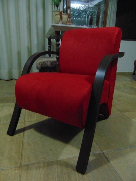 Poltrona Decorativa Vênus Cadeira Recepção Quarto Vermelha - 2