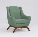 Ver imagem 4 de Poltrona Dekorien Juliet Premium Linho Verde Salvia com Puff
