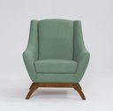 Ver imagem 5 de Poltrona Dekorien Juliet Premium Linho Verde Salvia com Puff