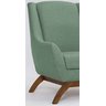 Poltrona Dekorien Juliet Premium Linho Verde Salvia com Puff - 8