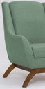 Ver mais imagens de Poltrona Dekorien Juliet Premium Linho Verde Salvia com Puff