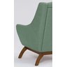 Poltrona Dekorien Juliet Premium Linho Verde Salvia com Puff - 9