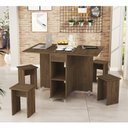 Ver imagem 1 de Mesa Bancada Dobrável Carlos com Bancos Castanho