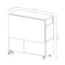 Ver imagem 4 de Mesa Bancada Dobrável Carlos com Bancos Castanho