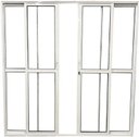 Ver imagem 1 de Porta de Aluminio Sacada 4 Folhas com Fechadura Linha Premium:2,10 X 1,50/branco