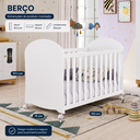 Ver imagem 2 de Berço Peroba Smim Americano Cor Branco com Rodízios Infantil