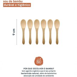 Conjunto de 6 Mini Colheres de Bambu Oikos - 5