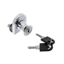 Fechadura simples para porta de vitrine ou rack - 1 Fechadura simples para porta de vitrine ou rack - 1