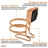 Suporte Para Algodão Sabonete Líquido Fixação de Ventosa Cobre - 5
