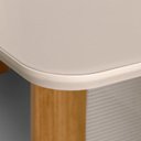 Ver imagem 7 de Mesa de Jantar Retangular 6 Lugares 180cm MDF/Vidro Tali CabeCasa MadeiraOriginals Bege