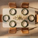 Ver imagem 2 de Mesa de Jantar Retangular 6 Lugares 180cm MDF/Vidro Tali CabeCasa MadeiraOriginals Bege