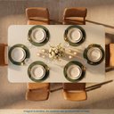 Ver imagem 2 de Mesa de Jantar Retangular 6 Lugares 180cm MDF/Vidro Tali CabeCasa MadeiraOriginals Bege