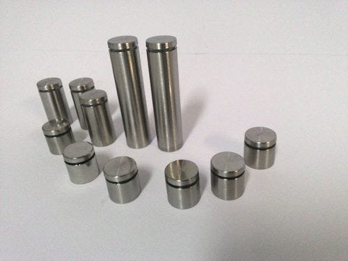 Prolongador de Inox Escovado 25x50mm - 4 Unidades - 7