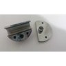 Dobradiça meia-lua para rack vitrine porta de vidro de 4 a 6mm - 2