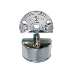 Dobradiça meia-lua para rack vitrine porta de vidro de 4 a 6mm - 1