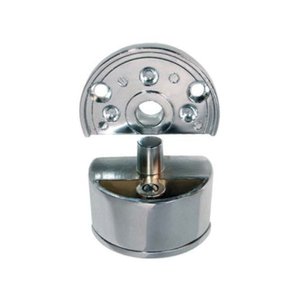 Dobradiça meia-lua para rack vitrine porta de vidro de 4 a 6mm