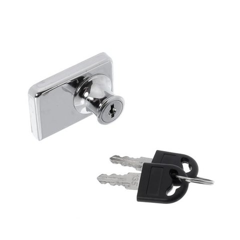 Fechadura dupla para porta de vitrine ou rack