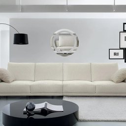 Espelho Jateado Redondo 60cm com Led Quente - 2 Espelho Jateado Redondo 60cm com Led Quente - 2