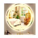 Ver imagem 1 de Espelho Jateado Redondo 60cm com Led Quente