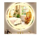 Ver imagem 1 de Espelho Jateado Redondo 60cm com Led Quente
