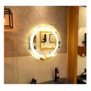 Ver imagem 6 de Espelho Jateado Redondo 60cm com Led Quente