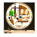 Ver imagem 4 de Espelho Jateado Redondo 60cm com Led Quente