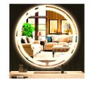 Ver imagem 4 de Espelho Jateado Redondo 60cm com Led Quente